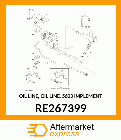 OIL LINE, OIL LINE, 5603 IMPLEMENT RE267399