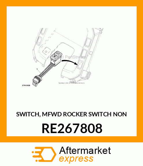 SWITCH, MFWD ROCKER SWITCH NON RE267808