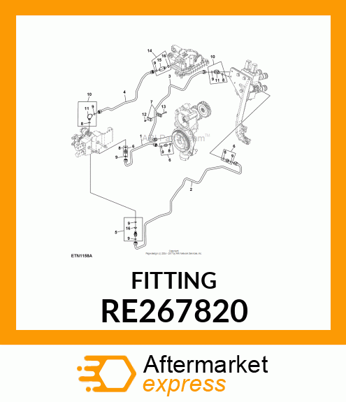 ADAPTER FITTING, POWER BEYOND PORT RE267820