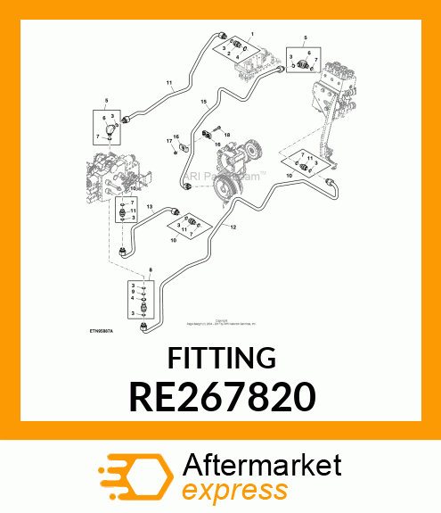 ADAPTER FITTING, POWER BEYOND PORT RE267820