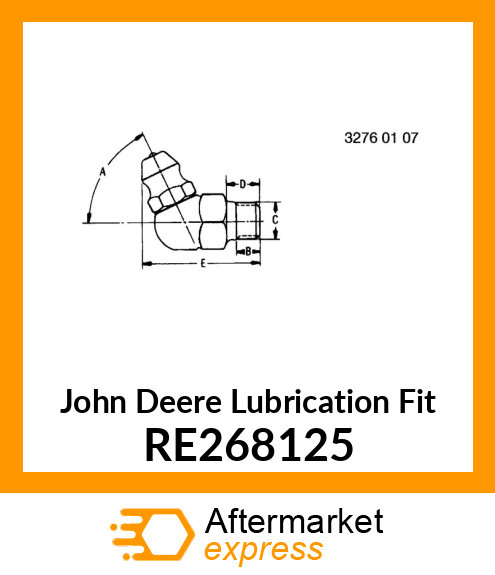 LUBRICATION FITTING, SPECIAL ILS SE RE268125