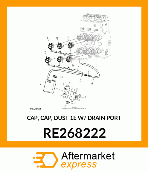 CAP, CAP, DUST 1E W/ DRAIN PORT RE268222