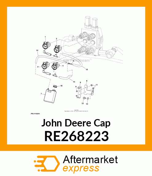 CAP, CAP, DUST 1R W/ DRAIN PORT RE268223