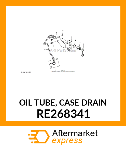 OIL TUBE, CASE DRAIN RE268341