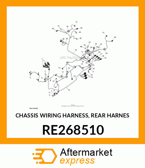 CHASSIS WIRING HARNESS, REAR HARNES RE268510