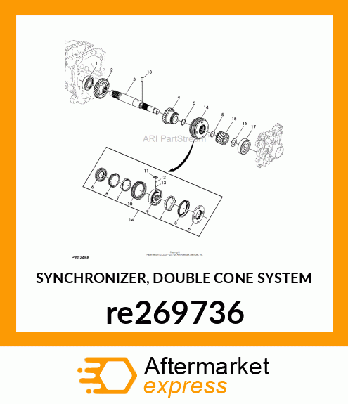 SYNCHRONIZER, DOUBLE CONE SYSTEM re269736