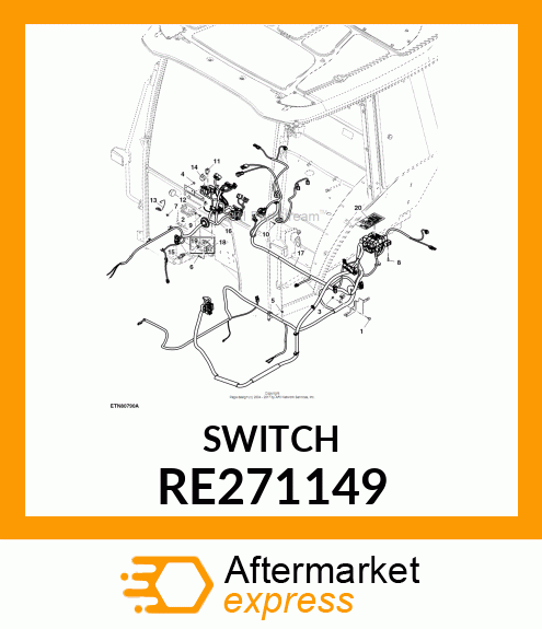 SWITCH, BRAKE LIGHT SWITCH RE271149