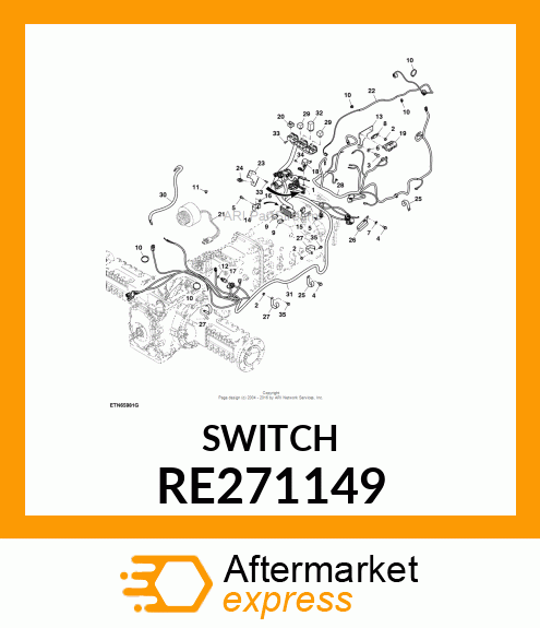 SWITCH, BRAKE LIGHT SWITCH RE271149