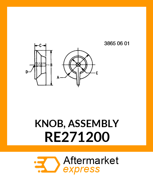 KNOB, ASSEMBLY RE271200