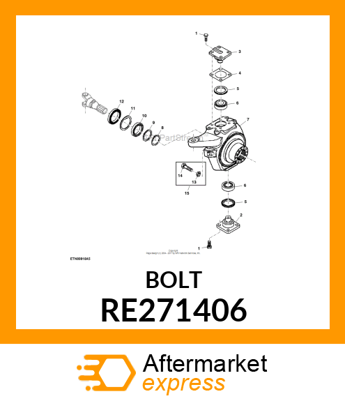 BOLT KIT, STEERING STOP CAPSCREW amp; RE271406