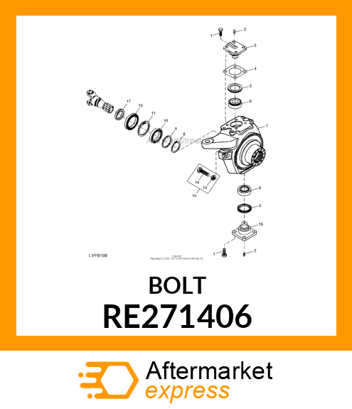 BOLT KIT, STEERING STOP CAPSCREW amp; RE271406