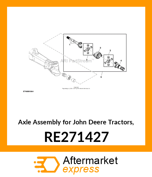 UNIVERSAL JOINT WITH SHAFT RE271427