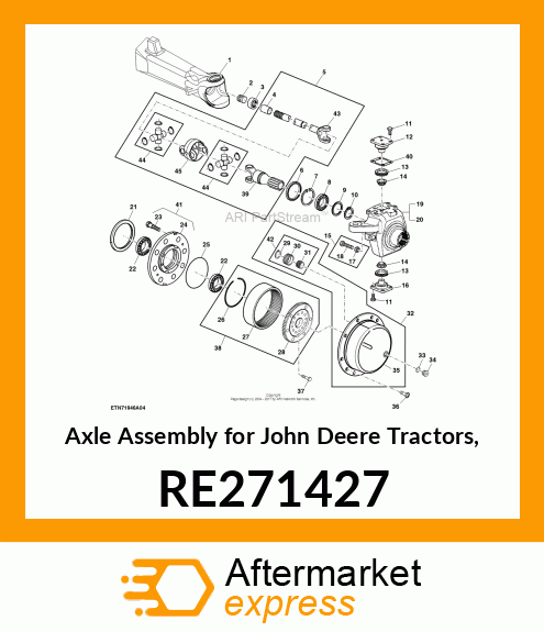 UNIVERSAL JOINT WITH SHAFT RE271427