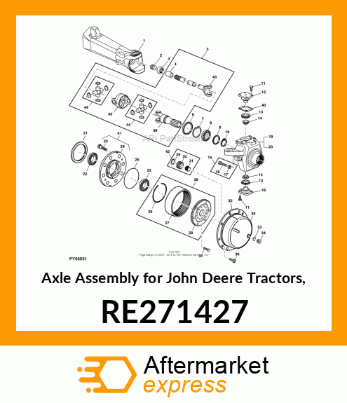 UNIVERSAL JOINT WITH SHAFT RE271427