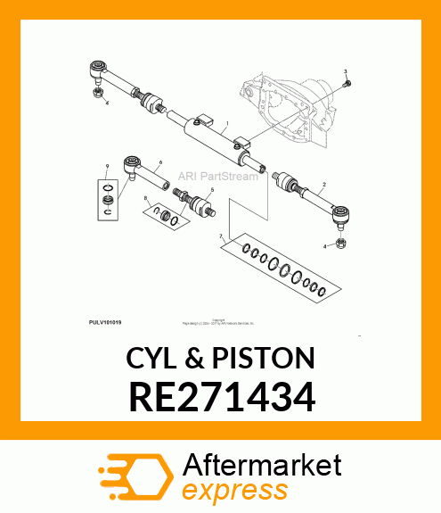CYLINDER AND PISTON KIT, STEERING RE271434