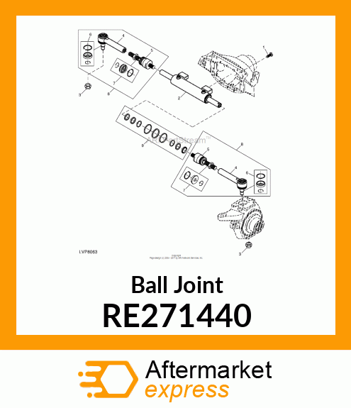 TIE ROD END, BALL JOINT RE271440