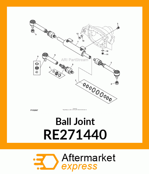 TIE ROD END, BALL JOINT RE271440