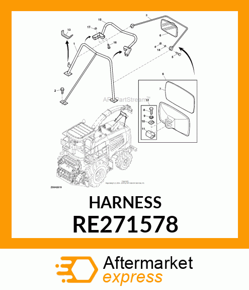 WIRING HARNESS, HID RE271578