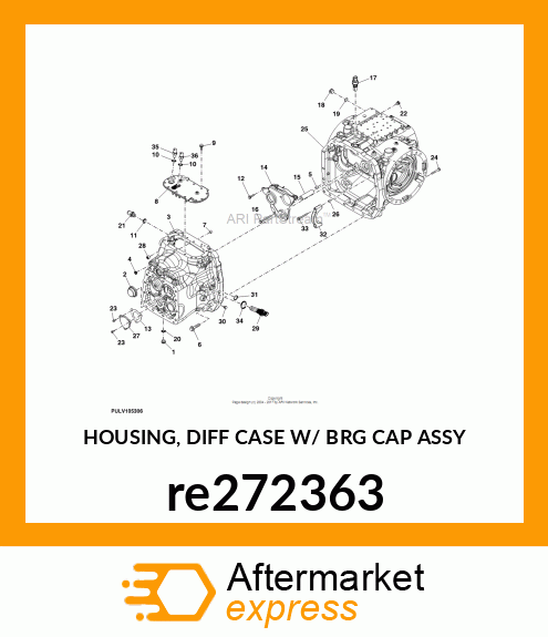 HOUSING, DIFF CASE W/ BRG CAP ASSY re272363