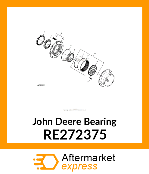 BEARING, TAPERED CUP amp; CONE ASSEMBL RE272375
