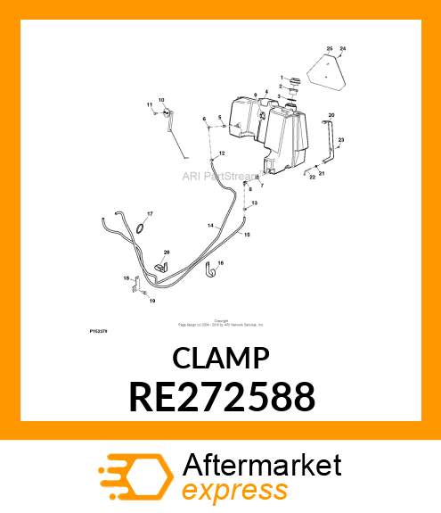 CLAMP, CLAMP, W/H NEAR RADIATOR RE272588