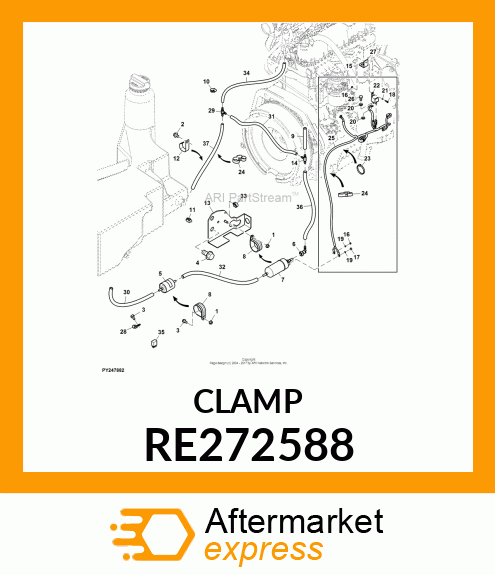 CLAMP, CLAMP, W/H NEAR RADIATOR RE272588