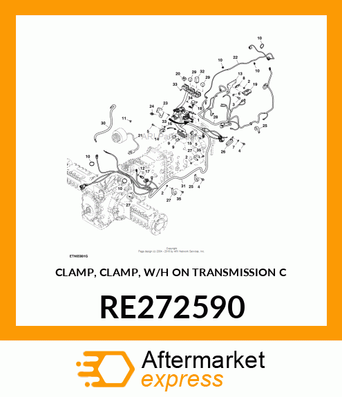 CLAMP, CLAMP, W/H ON TRANSMISSION C RE272590