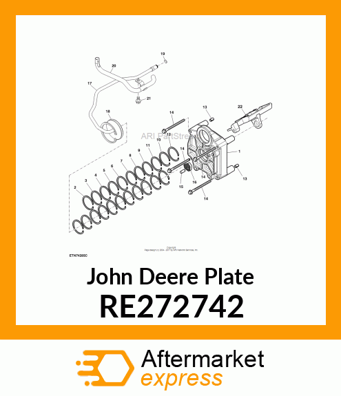 PLATE, PTO BRAKE WITH FACING RE272742