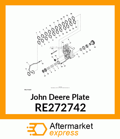 PLATE, PTO BRAKE WITH FACING RE272742