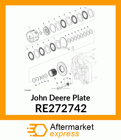 PLATE, PTO BRAKE WITH FACING RE272742