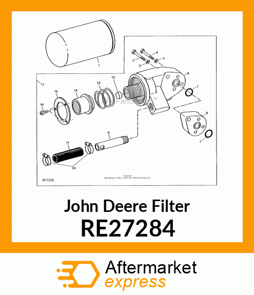 FILTER, ELEMENT, OIL RE27284