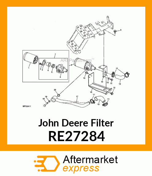 FILTER, ELEMENT, OIL RE27284