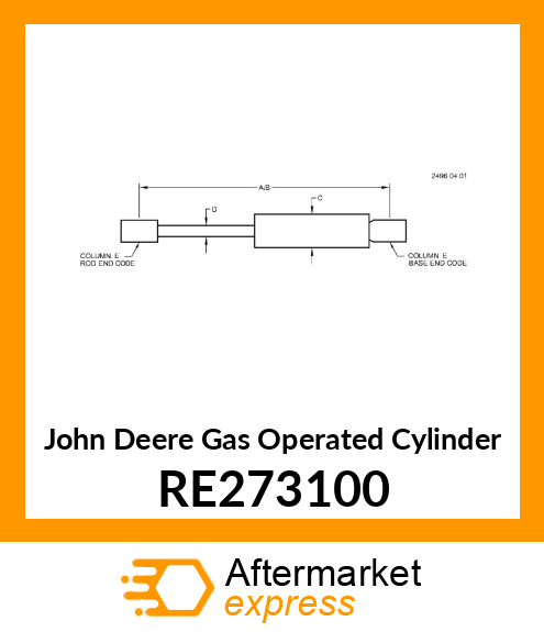 GAS OPERATED CYLINDER, TOOLBOX RE273100