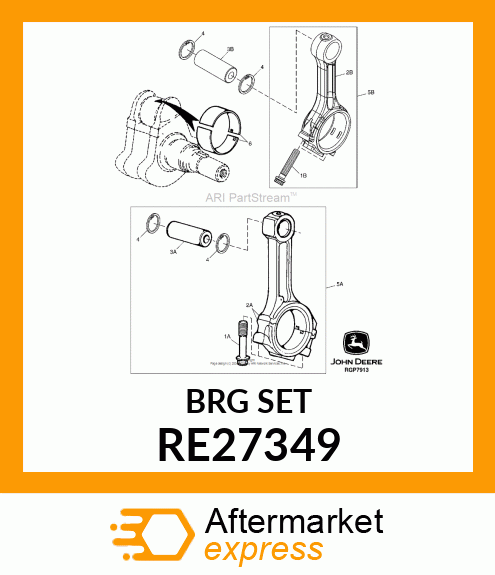 KIT,CONN,ROD BEARING .010 U.S. RE27349