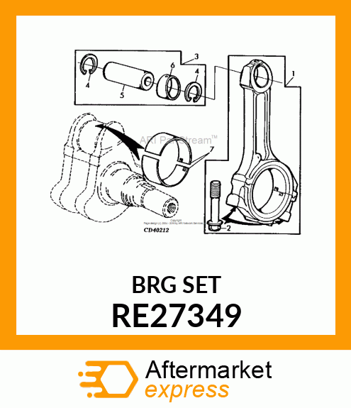 KIT,CONN,ROD BEARING .010 U.S. RE27349