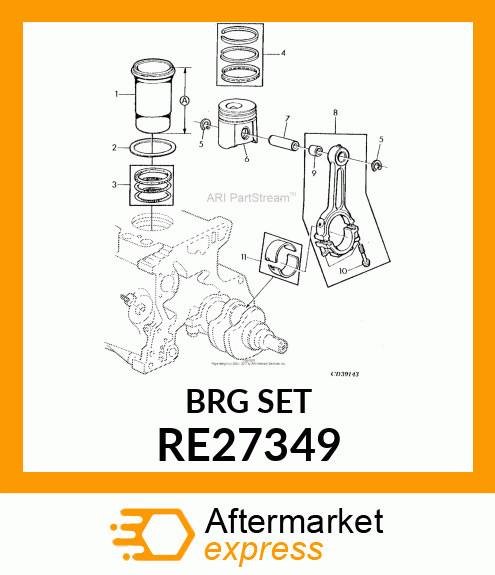 KIT,CONN,ROD BEARING .010 U.S. RE27349