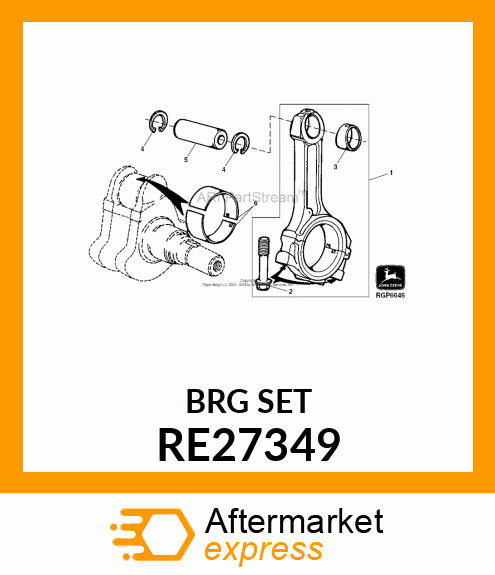 KIT,CONN,ROD BEARING .010 U.S. RE27349