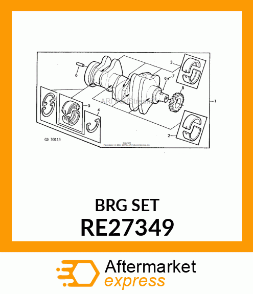 KIT,CONN,ROD BEARING .010 U.S. RE27349