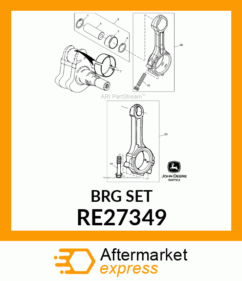 KIT,CONN,ROD BEARING .010 U.S. RE27349