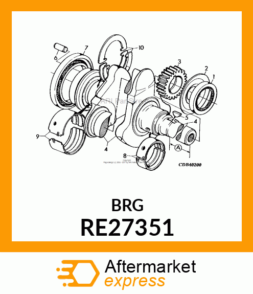 KIT,REAR MAIN BEARING,.010 U.S. RE27351