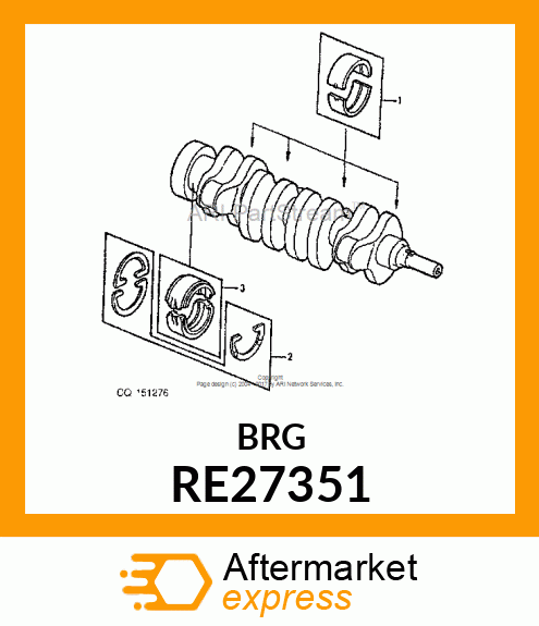 KIT,REAR MAIN BEARING,.010 U.S. RE27351