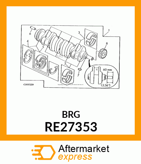 KIT,MAIN BEARING,.010 U.S. RE27353