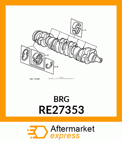 KIT,MAIN BEARING,.010 U.S. RE27353