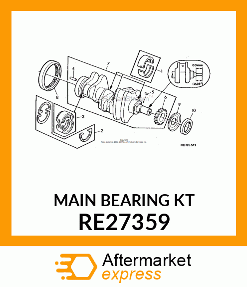 KIT, BEARING RE27359