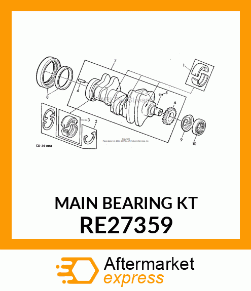 KIT, BEARING RE27359