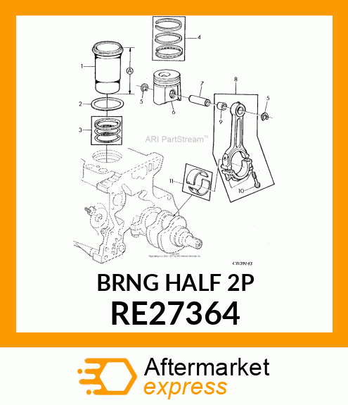 RECHANGE,JEU PIECES .030 RE27364