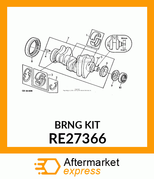 KIT, BEARING RE27366