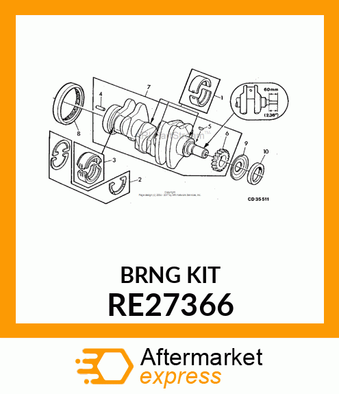 KIT, BEARING RE27366