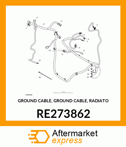 GROUND CABLE, GROUND CABLE, RADIATO RE273862