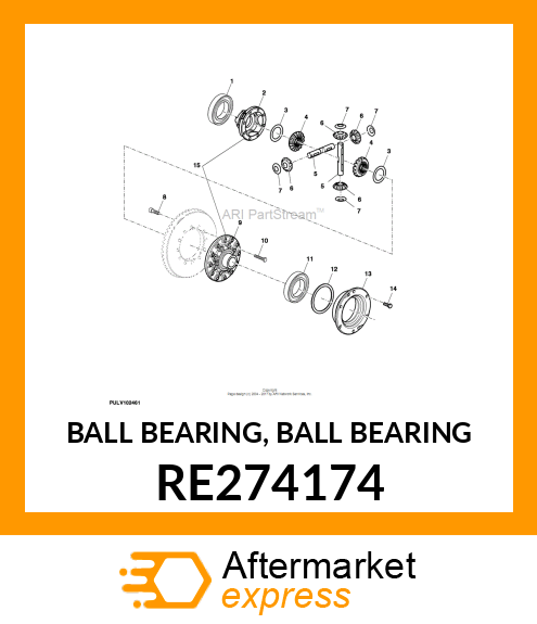 BALL BEARING, BALL BEARING RE274174